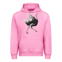 Fuchsia Pink Ostrich Urban Hoodie - LillyAllenDesigns