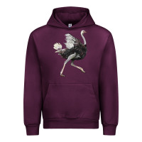 Mauve Wine Ostrich Urban Hoodie - LillyAllenDesigns