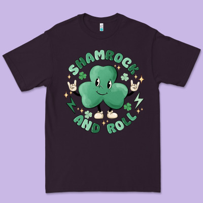 Shamrock And Roll Premium Tee Designed By Maliassmallbusiness