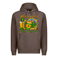 Coffee St. Patrick's All you need is coffee and luck Premium Hoodie - OliviaCreatesArt