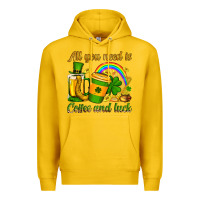 Lemon St. Patrick's All you need is coffee and luck Premium Hoodie - OliviaCreatesArt