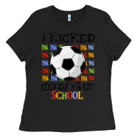 Black i kicked 100 days of school Ladies Tee - MaliasSmallBusiness