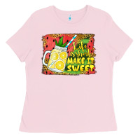 Bubblegum Pink life is short make it sweet Ladies Tee - Jasminsmagicworld