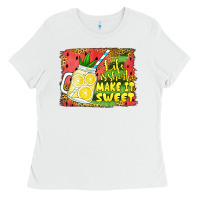 White life is short make it sweet Ladies Tee - Jasminsmagicworld