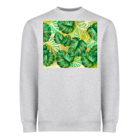 Heather Grey monstera leaf Heavyweight Sweatshirt - TumblerDesignByShophia
