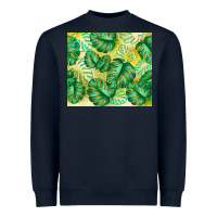 Navy monstera leaf Heavyweight Sweatshirt - TumblerDesignByShophia