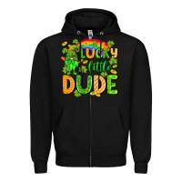 Black St. Patrick's Lucky little dude Zipper Hoodie - OliviaCreatesArt