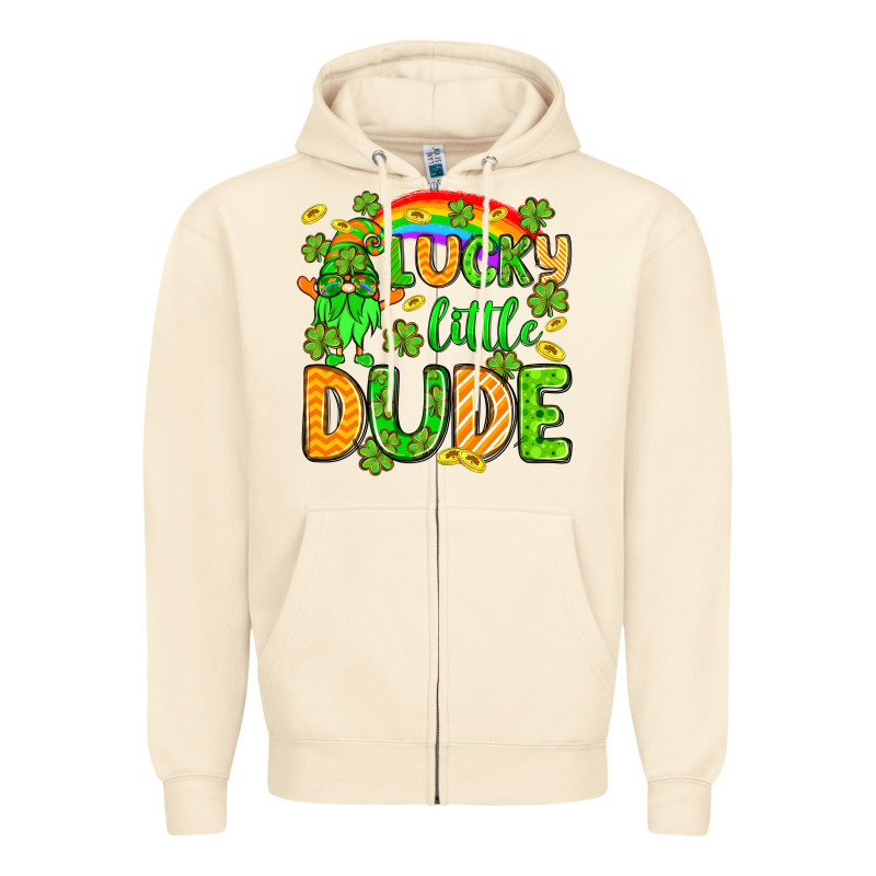 St. Patrick's Lucky Little Dude Zipper Hoodie by OliviaCreatesArt | Teevron