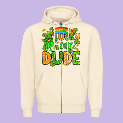 St. Patrick's Lucky Little Dude Zipper Hoodie Designed By Oliviacreatesart