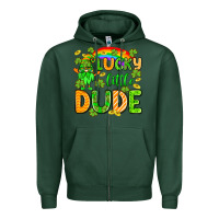Sports Green St. Patrick's Lucky little dude Zipper Hoodie - OliviaCreatesArt