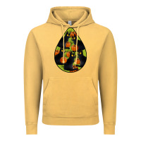 Vintage Mustard Black Cat Halloween Teardrop Vintage Hoodie - LillyAllenDesigns
