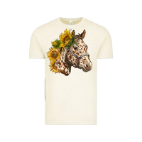 Vintage Arctic appaloosa horse with sunflowers Vintage Tee - LillyAllenDesigns