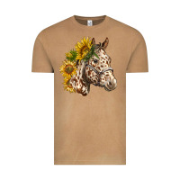 Vintage Camel appaloosa horse with sunflowers Vintage Tee - LillyAllenDesigns