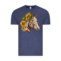 Vintage Denim appaloosa horse with sunflowers Vintage Tee - LillyAllenDesigns