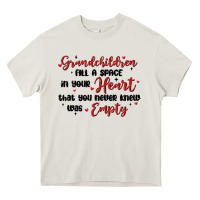 Cream grandchildren fill a space in your heart Heavy Core Tee - MaliasSmallBusiness