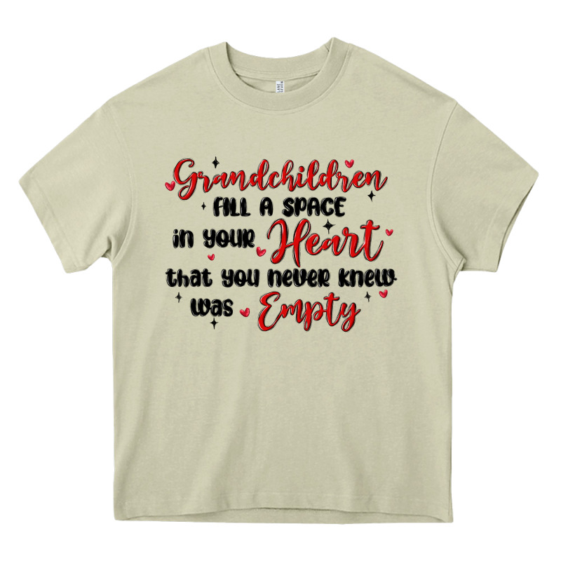 Grandchildren Fill A Space In Your Heart Heavy Core Tee by MaliasSmallBusiness | Teevron