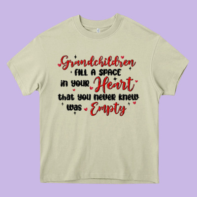 Grandchildren Fill A Space In Your Heart Heavy Core Tee Designed By Maliassmallbusiness