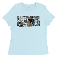 Baby Blue black woman confident Ladies Tee - MaliasSmallBusiness