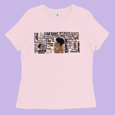 Black Woman Confident Ladies Tee Designed By Maliassmallbusiness