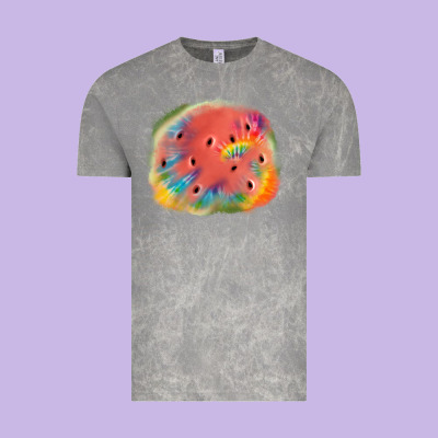 Tie Die Watermelon Vintage Tee Designed By Jahusdesignshop