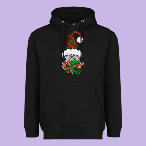 Christmas Gnome With Candy Heavyweight Hoodie Designed By Bundleandbundleshop