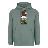 Sage Christmas Gnome With Candy Heavyweight Hoodie - BundleAndBundleShop