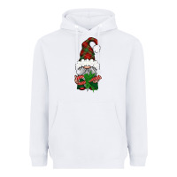 White Christmas Gnome With Candy Heavyweight Hoodie - BundleAndBundleShop