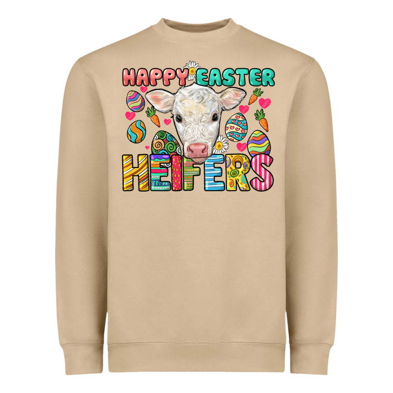 Happy Easter Heifers Easter Day Heavyweight Sweatshirt by HowdyJamesFarm | Teevron