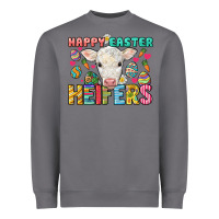 Storm Happy Easter Heifers Easter Day Heavyweight Sweatshirt - HowdyJamesFarm