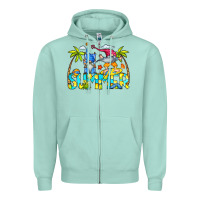 Seafoam Summer Gnomes Zipper Hoodie - CowCowDesign
