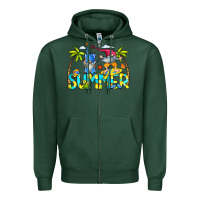 Sports Green Summer Gnomes Zipper Hoodie - CowCowDesign
