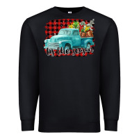 Black Tis The Season Christmas Truck Premium Sweatshirt - FaDigitalArtStudio