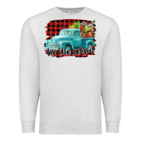 Oatmeal Heather Tis The Season Christmas Truck Premium Sweatshirt - FaDigitalArtStudio