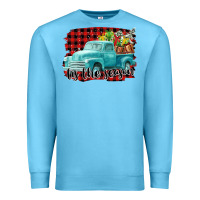 Ocean Blue Tis The Season Christmas Truck Premium Sweatshirt - FaDigitalArtStudio