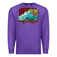 Purple Tis The Season Christmas Truck Premium Sweatshirt - FaDigitalArtStudio