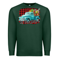 Sports Green Tis The Season Christmas Truck Premium Sweatshirt - FaDigitalArtStudio