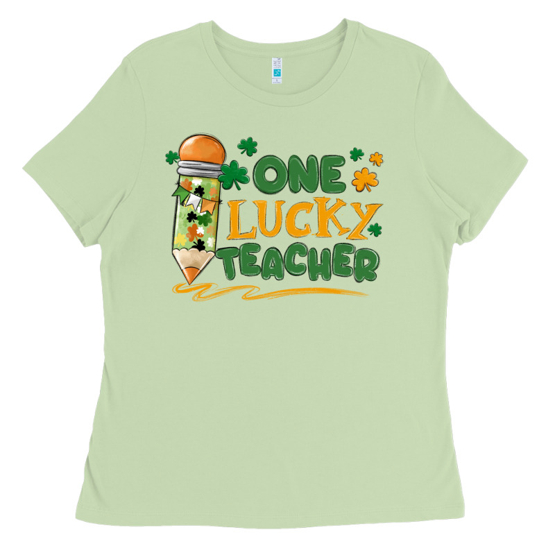 One Lucky Teacher Ladies Tee by MaliasSmallBusiness | Teevron