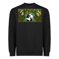 Black cute panda Heavyweight Sweatshirt - TumblerDesignByShophia