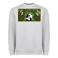Heather Grey cute panda Heavyweight Sweatshirt - TumblerDesignByShophia