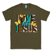 Army Green Love Like Jesus Classic Tee - LillyAllenDesigns