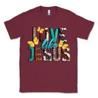 Burgundy Love Like Jesus Classic Tee - LillyAllenDesigns