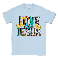 Dusty Blue Love Like Jesus Classic Tee - LillyAllenDesigns