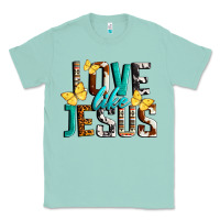 Seafoam Love Like Jesus Classic Tee - LillyAllenDesigns