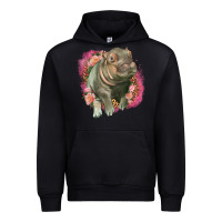Black leopard baby hippo Urban Hoodie - LillyAllenDesigns