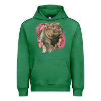 Emerald leopard baby hippo Urban Hoodie - LillyAllenDesigns