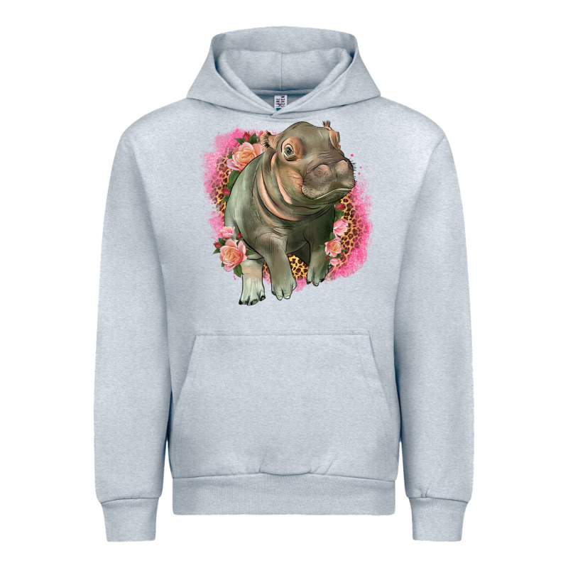 Leopard Baby Hippo Urban Hoodie by LillyAllenDesigns | Teevron