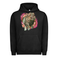 Pigment Black leopard baby hippo Urban Hoodie - LillyAllenDesigns