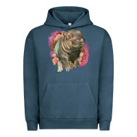 Pigment Midnight Navy leopard baby hippo Urban Hoodie - LillyAllenDesigns