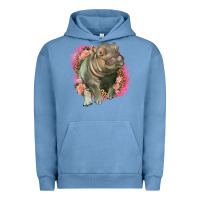 Pigment Pebble Blue leopard baby hippo Urban Hoodie - LillyAllenDesigns