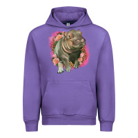 Tulip leopard baby hippo Urban Hoodie - LillyAllenDesigns